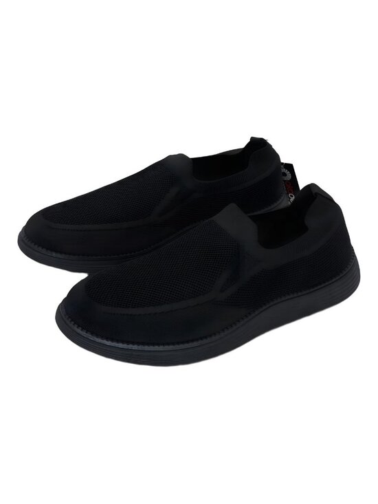 Akademiks Olney Wingtip Knit Oxford Slip On Shoe Black White US 13M EU 46 main image 6